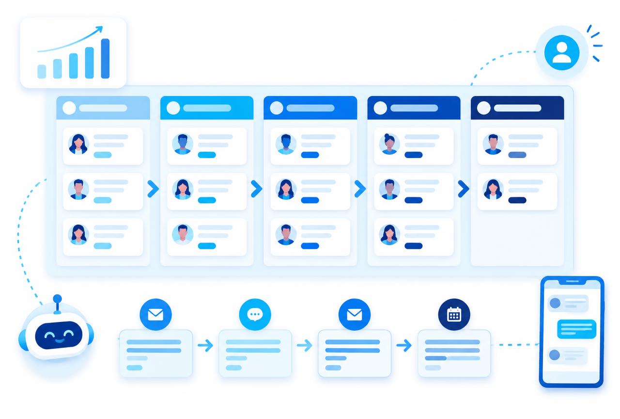 An organised enquiry pipeline with automatic follow-up messages